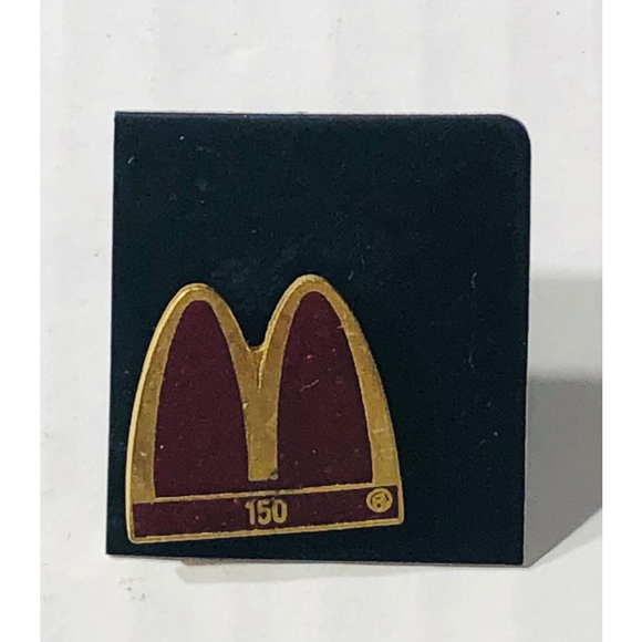 McDonald's Vintage Golden Arches Enamel Lapel Pin Gold Metal - Picture 1 of 3